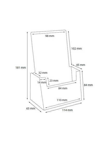 Portafolletos de sobremesa 1/3 DIN A4 Portafolletos de sobremesa 1/3 DIN A4