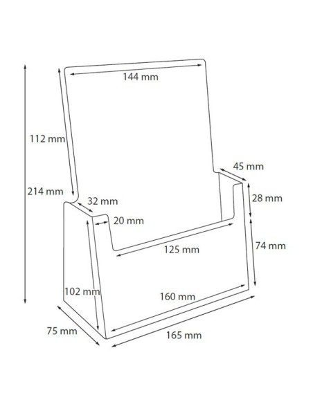 Portafolletos de sobremesa DIN A5 Portafolletos de sobremesa DIN A5