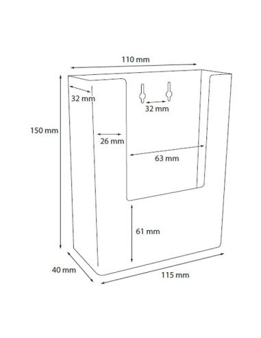 Portafolletos de pared 1/3 DIN A4
