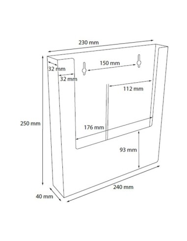 Portafolletos de pared DIN A4
