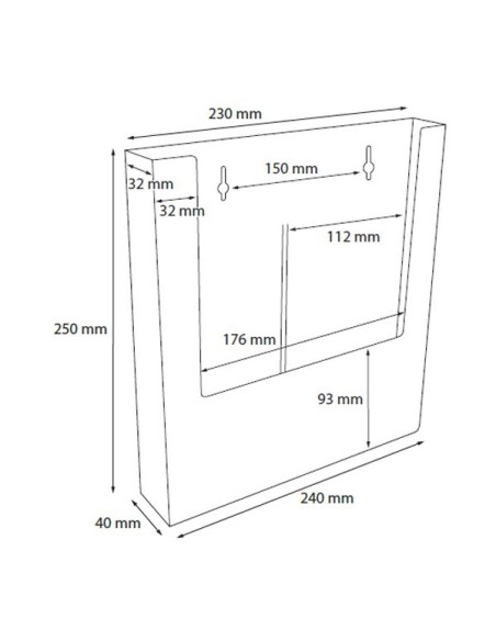 Portafolletos de pared DIN A4