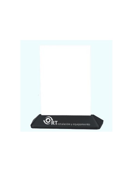 Displays portacarteles DIN A4 con base negra
