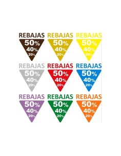 Vinilo de rebajas triángulo
