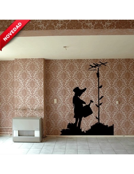 Vinilo Banksy Girl-With-Watering-Can