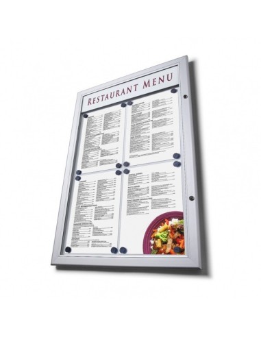 Portamenús exterior para pared