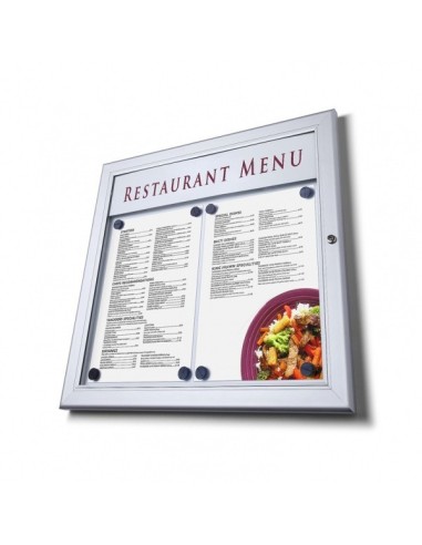 Portamenús exterior con  luz