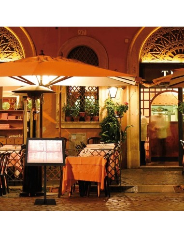 Portamenús con luz para suelo