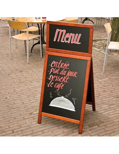 Pizarra exterior doble cara 55 x 120 cm