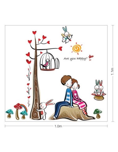 Vinilo juvenil enamorados