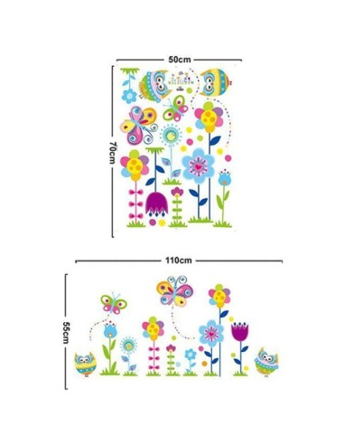 Vinilo flores hippie